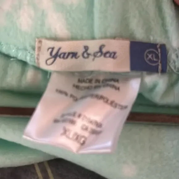 NWT Yarn & Sea Ultra-soft Gray Fleecy Night Owl Penguin Pajama Set Size XL - Picture 10 of 10